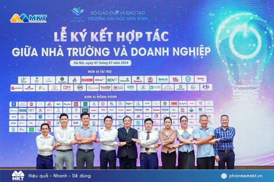 Lễ ký kết hợp tác giữa Công Ty Cổ phần Giải pháp MKT và Trường Đại học Hòa Bình năm 2024