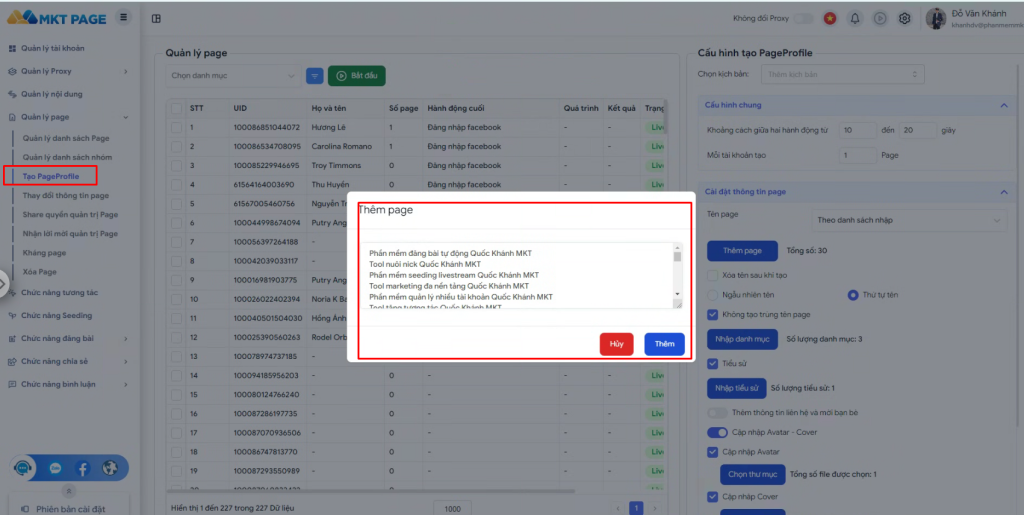 Tạo page làm affiliate