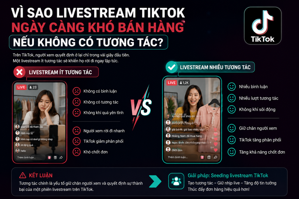 Seeding livestream Tiktok