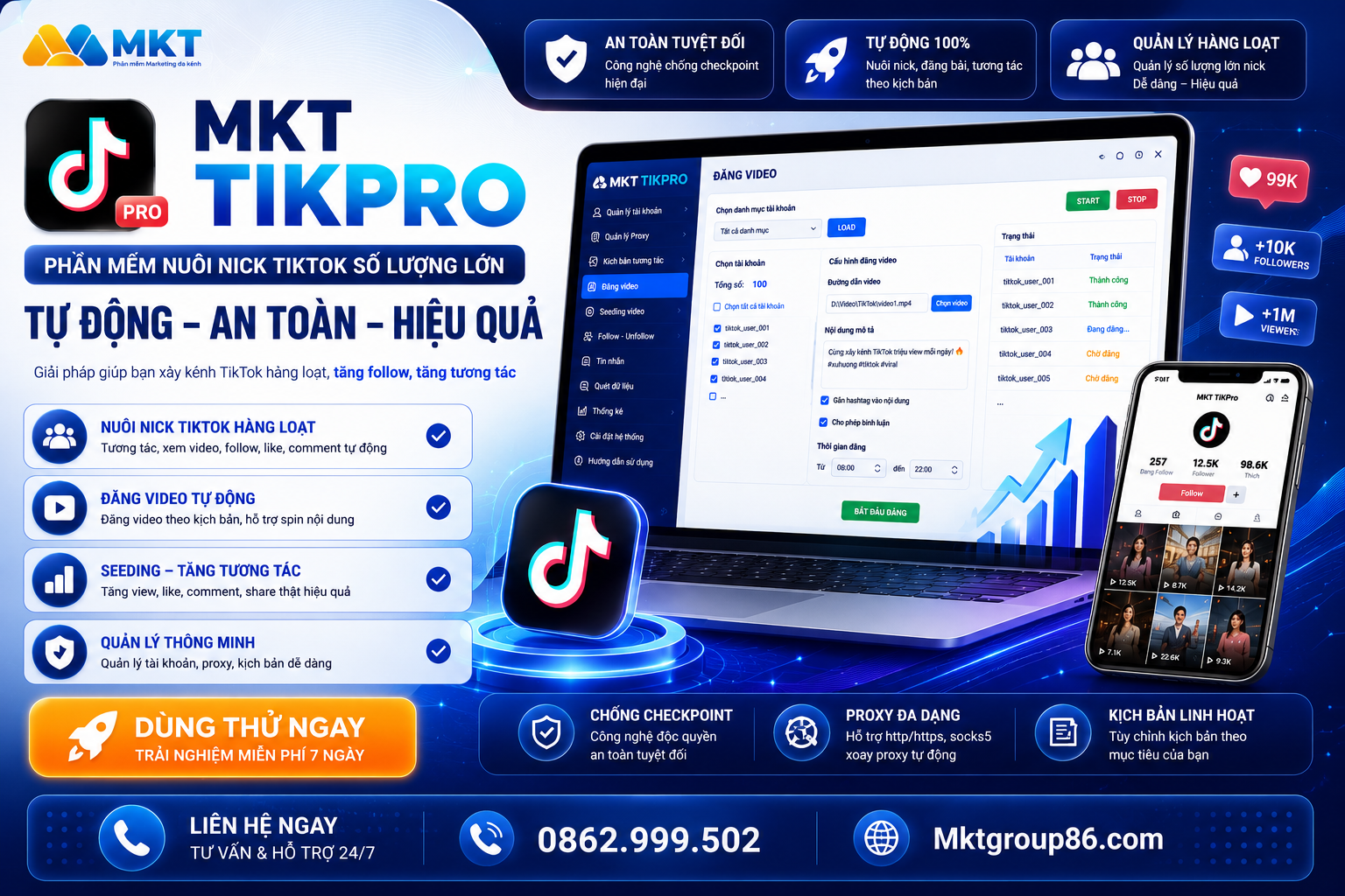 MKT TikPro - Seeding livestream Tiktok
